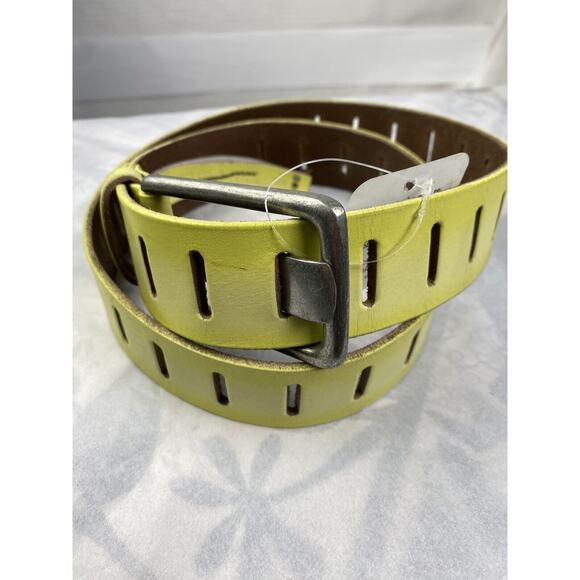 Free People Accessories - Free People We The Free Jona Belt Size M/L In Gold Yellow Leather New 44”